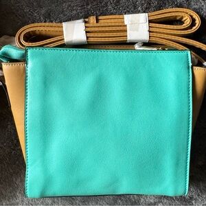 Stylish Teal and Tan Women's Bag